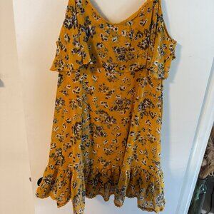 Yellow Spring Floral Dress